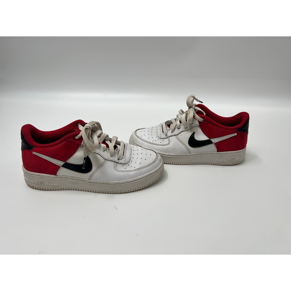 Nike Air Force 1 Kids White Red Black Basketball Sneakers Shoes Size 7Y